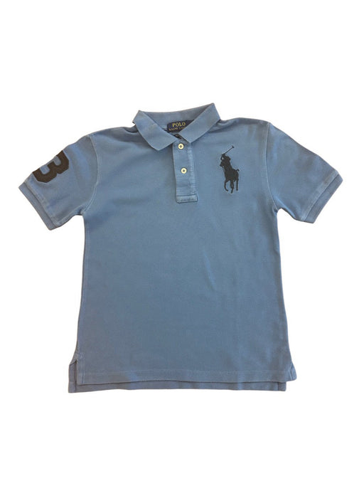 A Blue Short Sleeve Polos from Polo Ralph Lauren in size 8Y for boy. (Front View)