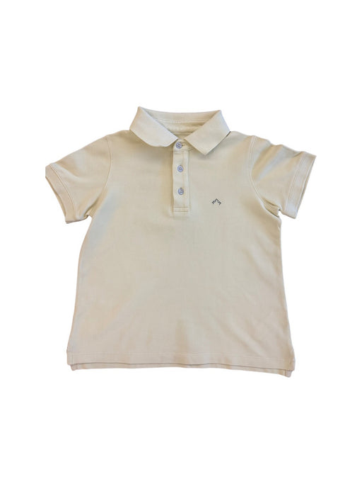 A Yellow Short Sleeve Polos from Nanos in size 8Y for boy. (Front View)