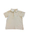 A Yellow Short Sleeve Polos from Nanos in size 8Y for boy. (Front View)