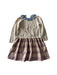 A Beige Long Sleeve Dresses from Chickeeduck in size 6T for girl. (Front View)
