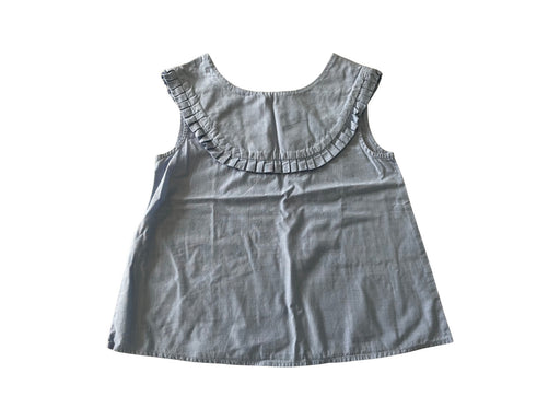 A Blue Sleeveless Shirts from Jacadi in size 6T for girl. (Front View)