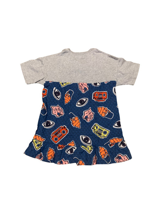 A Grey Short Sleeve Dresses from Kenzo in size 4T for girl. (Back View)