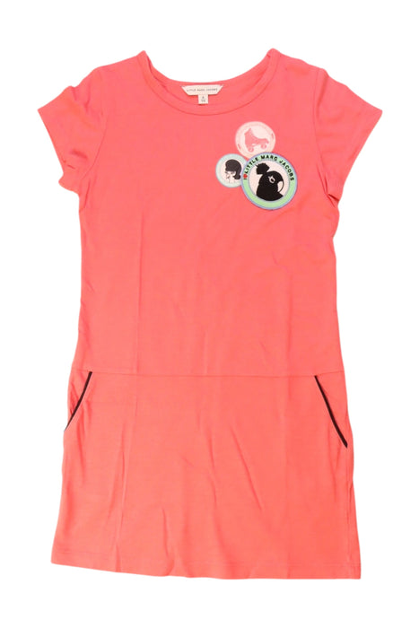 A Pink Short Sleeve Dresses from Little Marc Jacobs in size 6T for girl. (Front View)