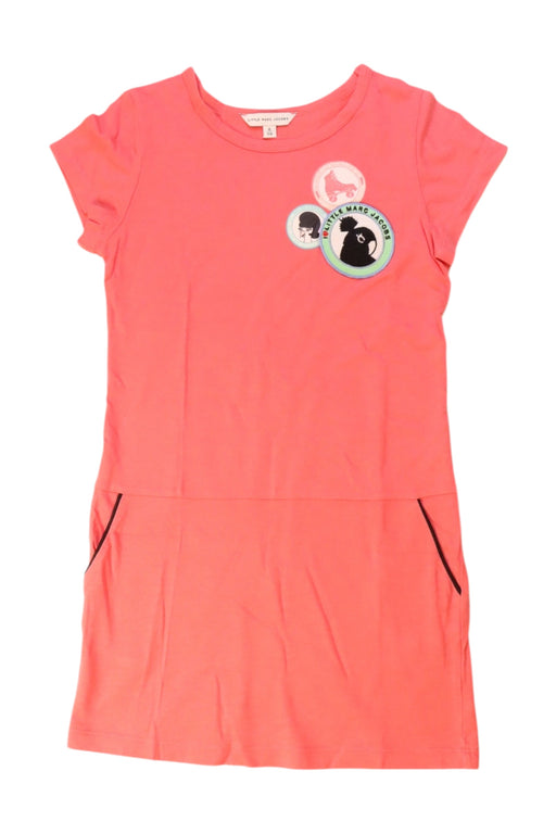 A Pink Short Sleeve Dresses from Little Marc Jacobs in size 6T for girl. (Front View)