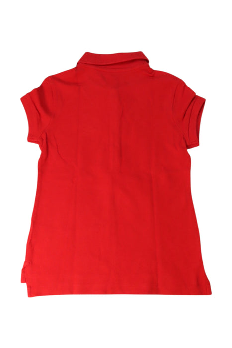 A Red Short Sleeve Polos from Polo Ralph Lauren in size 7Y for girl. (Back View)