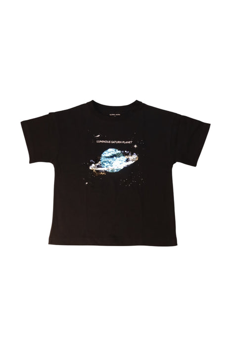 A Black Short Sleeve T Shirts from Global  Work in size 5T for girl. (Front View)