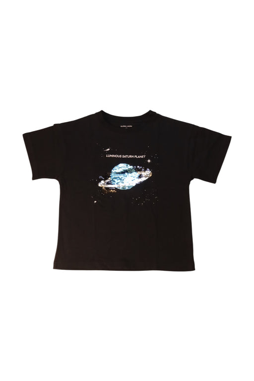 A Black Short Sleeve T Shirts from Global  Work in size 5T for girl. (Front View)