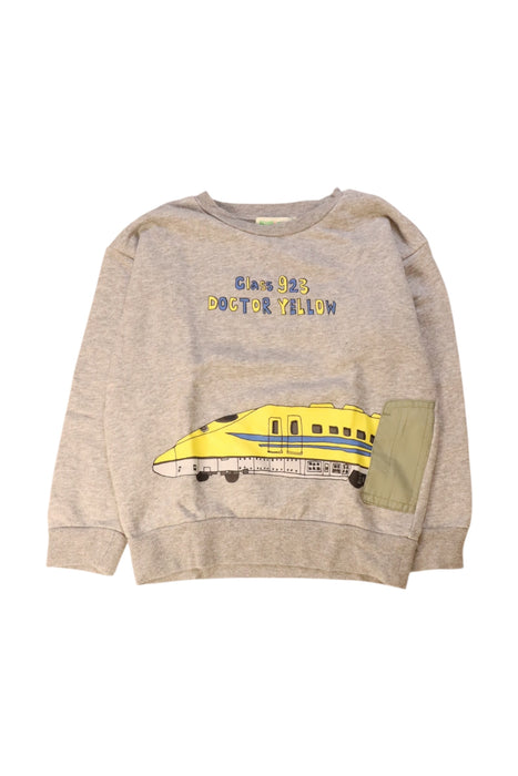 A Grey Sweatshirts from BEAMS in size 5T for neutral. (Front View)