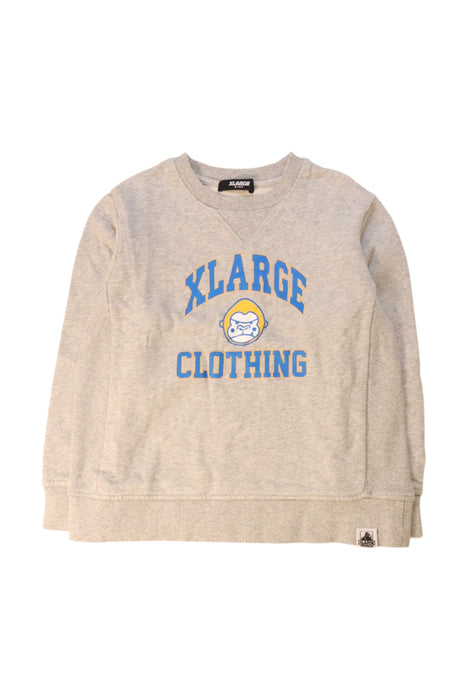 A Grey Crewneck Sweatshirts from XLARGE Kids in size 5T for neutral. (Front View)
