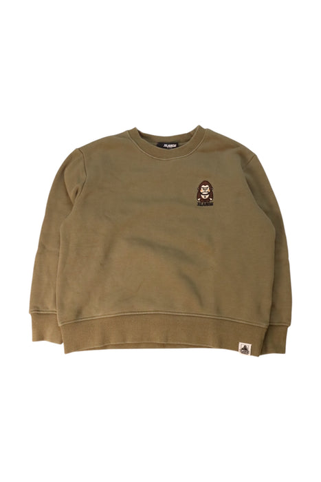 A Green Sweatshirts from XLARGE Kids in size 5T for neutral. (Front View)