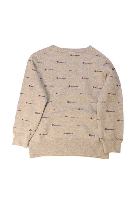 A Grey Crewneck Sweatshirts from Champion in size 4T for girl. (Back View)