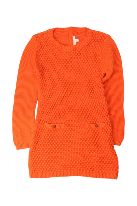 A Orange Sweater Dresses from Chloe in size 3T for girl. (Front View)