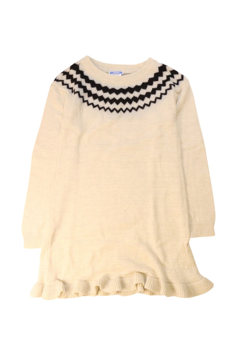 A Beige Sweater Dresses from Jacadi in size 8Y for girl. (Front View)