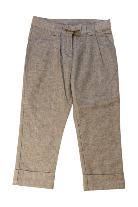 A Grey Dress Pants from Jacadi in size 7Y for girl. (Front View)