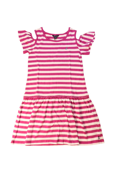 A Pink Short Sleeve Dresses from Nautica in size 7Y for girl. (Front View)