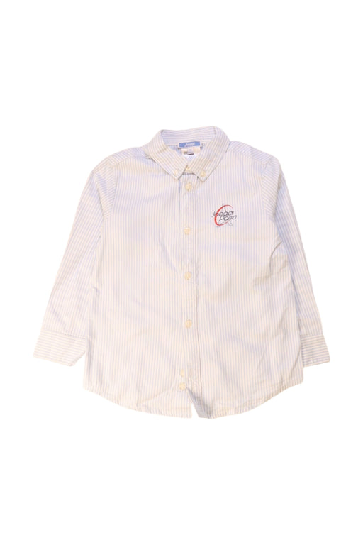A White Long Sleeve Shirts from Jacadi in size 4T for boy. (Front View)