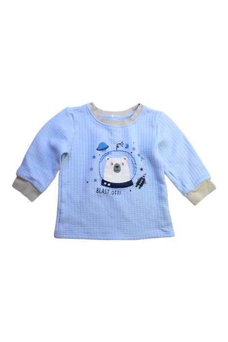 A Blue Long Sleeve Tops from Mides in size 5T for boy. (Front View)