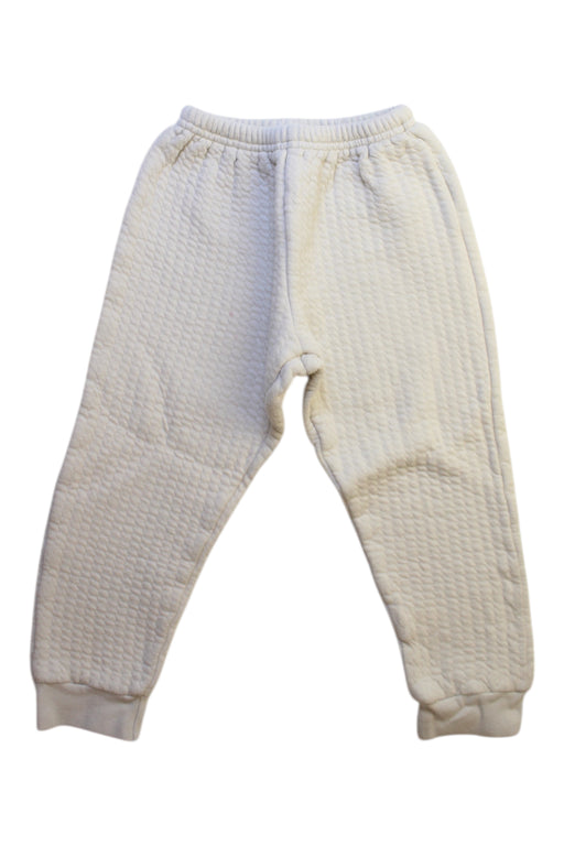 A White Sweatpants from Mides in size 5T for boy. (Front View)