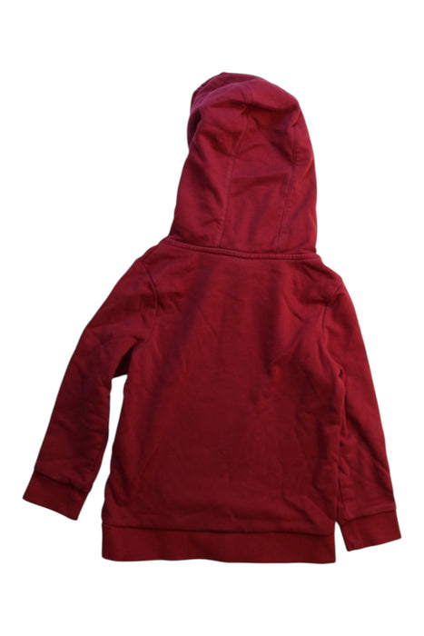 A Burgundy Hooded Sweatshirts from Momonittu in size 4T for boy. (Back View)