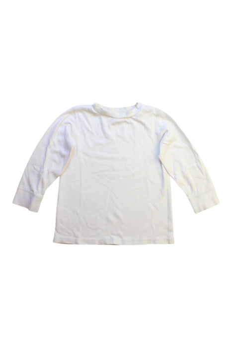 A White Long Sleeve T Shirts from Mides in size 5T for boy. (Front View)