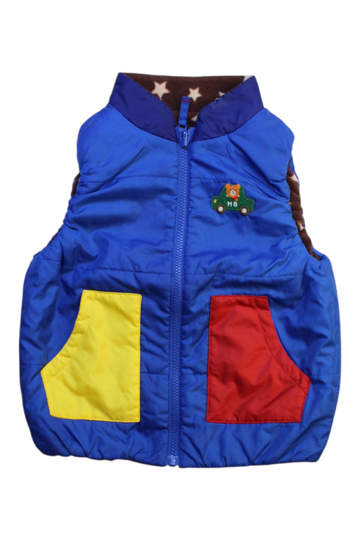 A Multicolour Outerwear Vests from Hot Biscuits Mikihouse in size 4T for boy. (Front View)