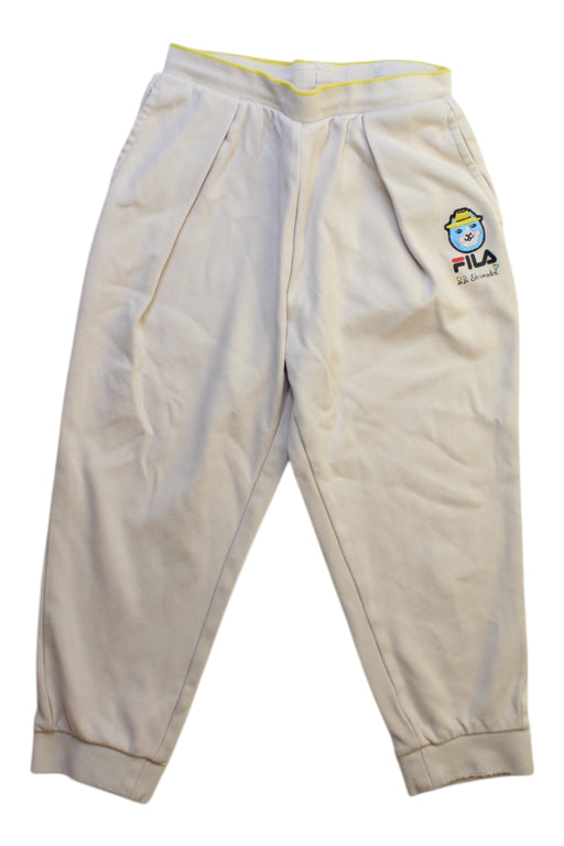 A White Sweatpants from Fila in size 4T for boy. (Front View)