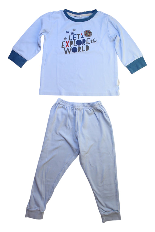 A Blue Pyjama Sets from Mides in size 5T for boy. (Front View)