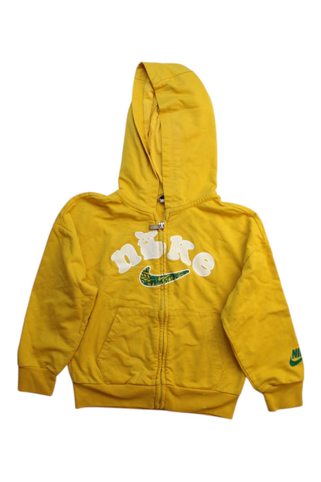 A Yellow Zippered Sweatshirts from Nike in size 6T for neutral. (Front View)