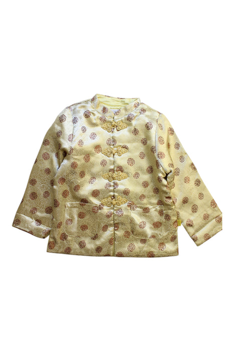 A Yellow Long Sleeve Tops from Mides in size 5T for boy. (Front View)