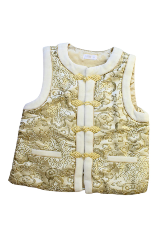 A Gold Dress Up Vests from Mides in size 3T for boy. (Front View)