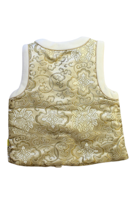 A Gold Dress Up Vests from Mides in size 3T for boy. (Back View)