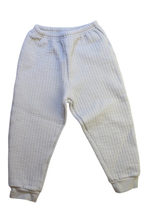 A White Sweatpants from Mides in size 5T for boy. (Front View)