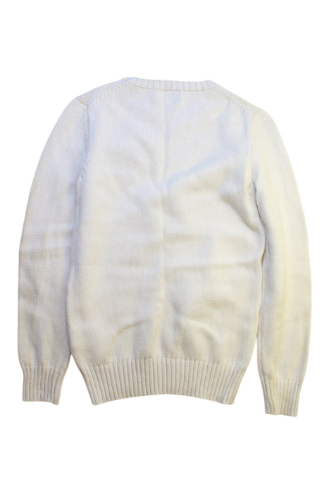 A White Knit Sweaters from Polo Ralph Lauren in size 8Y for boy. (Back View)