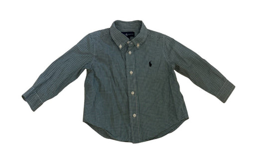 A Green Long Sleeve Shirts from Polo Ralph Lauren in size 18-24M for boy. (Front View)