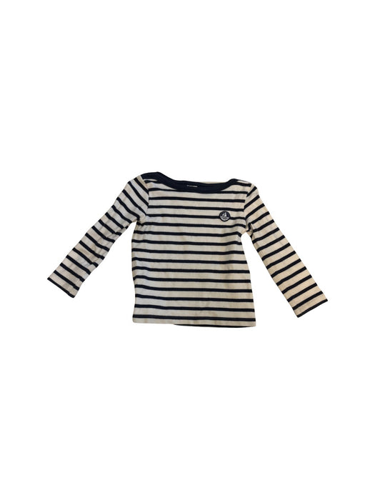 A Navy Long Sleeve Shirts from Petit Bateau in size 3T for neutral. (Front View)