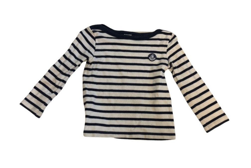 A Navy Long Sleeve Shirts from Petit Bateau in size 3T for neutral. (Front View)