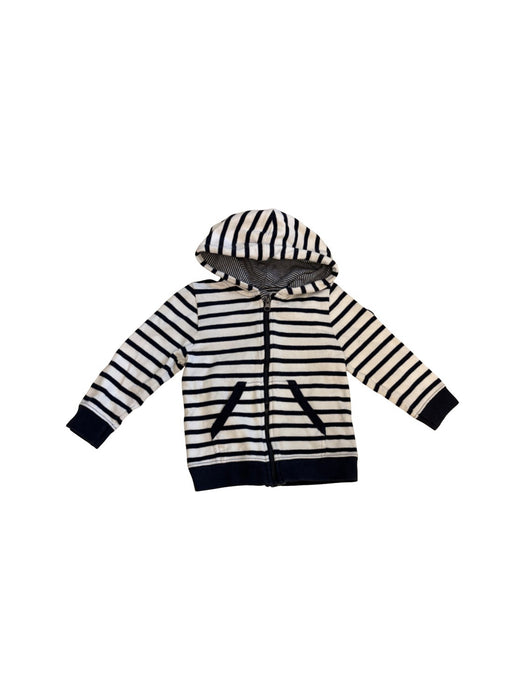 A Navy Zippered Sweatshirts from Petit Bateau in size 18-24M for neutral. (Front View)
