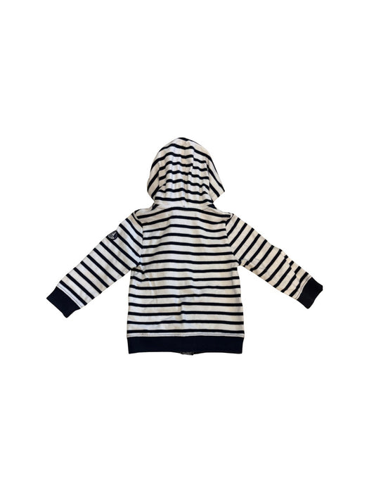 A Navy Zippered Sweatshirts from Petit Bateau in size 18-24M for neutral. (Back View)