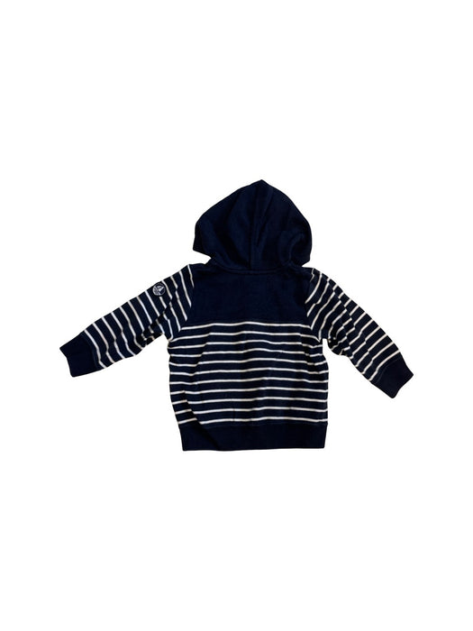 A Navy Hooded Sweatshirts from Petit Bateau in size 12-18M for neutral. (Back View)