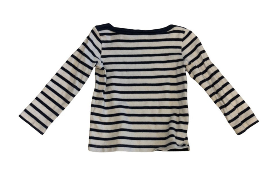 A Navy Long Sleeve Shirts from Petit Bateau in size 3T for neutral. (Back View)