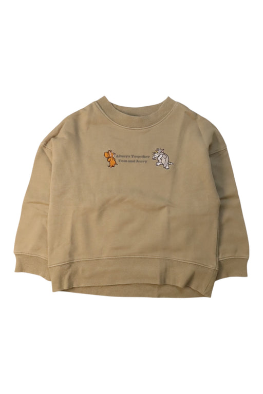 A Beige Crewneck Sweatshirts from Petit Main in size 4T for neutral. (Front View)