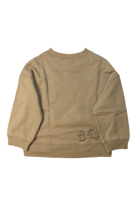 A Beige Crewneck Sweatshirts from Petit Main in size 4T for neutral. (Back View)