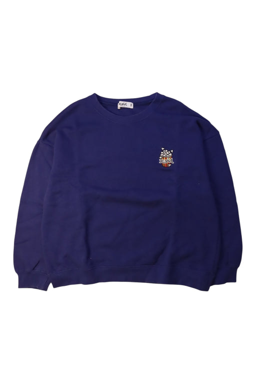 A Blue Crewneck Sweatshirts from X-girl in size 10Y for girl. (Front View)