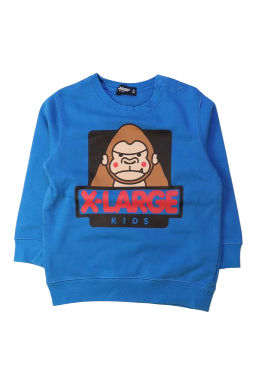 A Blue Crewneck Sweatshirts from XLARGE Kids in size 18-24M for neutral. (Front View)