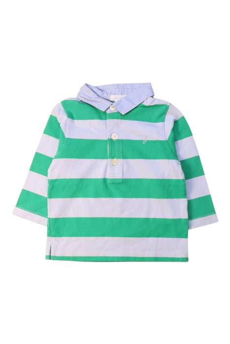 A Green Long Sleeve Shirts from Jacadi in size 6-12M for boy. (Front View)