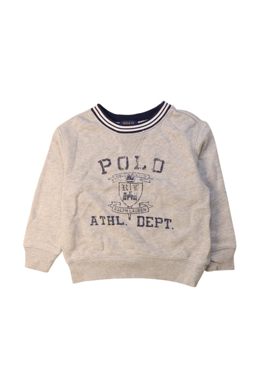 A Grey Crewneck Sweatshirts from Polo Ralph Lauren in size 2T for neutral. (Front View)