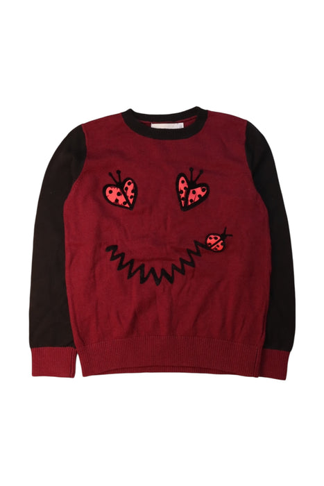A Burgundy Knit Sweaters from Stella McCartney in size 8Y for girl. (Front View)