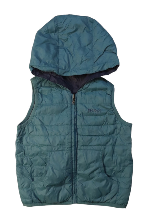 A Green Outerwear Vests from Boss in size 2T for neutral. (Front View)