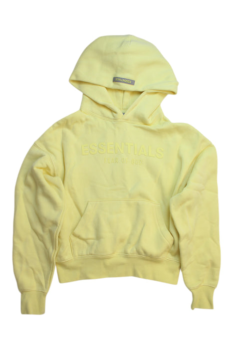 A Yellow Hooded Sweatshirts from Fear of God Essentials in size 6T for boy. (Front View)