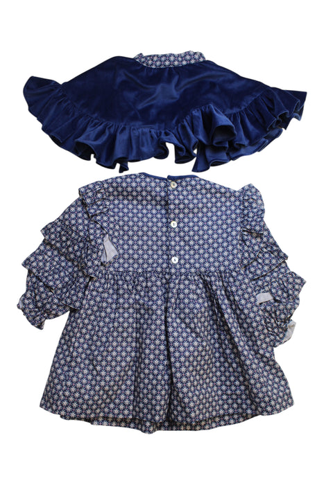 A Blue Dress Sets from Benedita in size 2T for girl. (Back View)